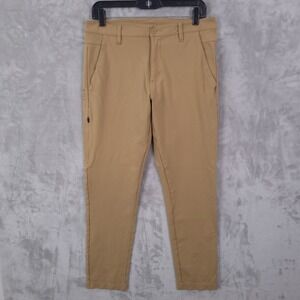 BYLT Premium Basics Everyday Pant 2.0 Mens 33x28 Tall Brown Stretch Casual Pants